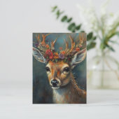 Boho Deer Postkarte (Stehend Vorderseite)