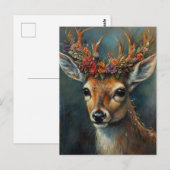 Boho Deer Postkarte (Vorne/Hinten)