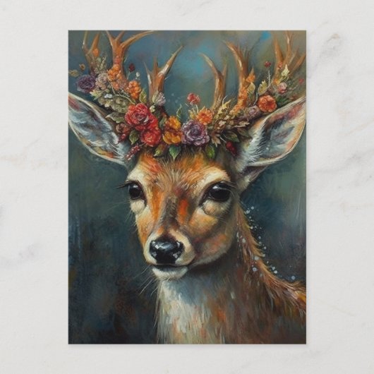 Boho Deer Postkarte (Vorderseite)