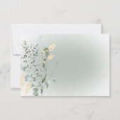 Boho Delicate Greenerity Moderne Hochzeit Save The Date (Rückseite)