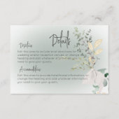 Boho Delicate Greenery Moderne Details Begleitkarte (Vorderseite)