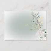 Boho Delicate Greenery Moderne Details Begleitkarte (Rückseite)