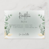 Boho Delicate Greenery Moderner Empfang Begleitkarte (Vorderseite)