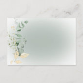 Boho Delicate Greenery Moderner Empfang Begleitkarte (Rückseite)