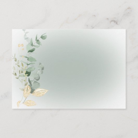 Boho Delicate Greenery Moderner Empfang Begleitkarte (Rückseite)