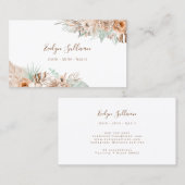 Boho delikate Blume Visitenkarte (Vorne/Hinten)