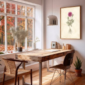 Boho Delosperma Botanische Leinwandkunst Poster