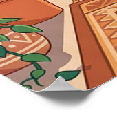 Boho Desert Archway Sunset with Dunes, Hanging Pla Poster (Ecke)