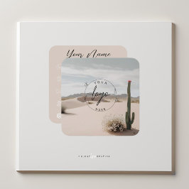 Boho | Desert | ästhetisch Quadratische Visitenkarte