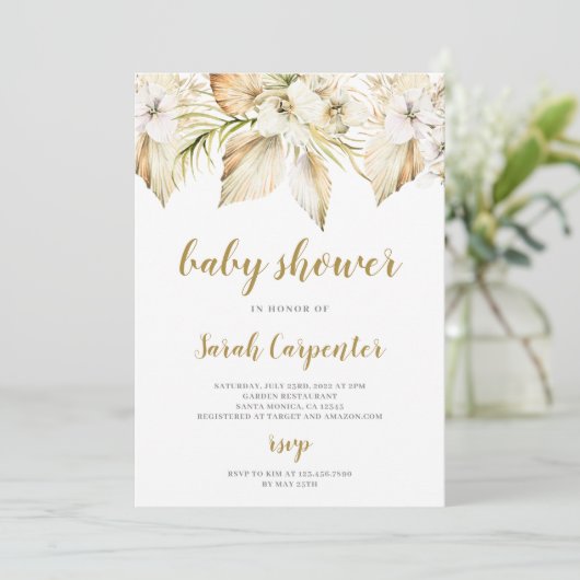 Boho Desert Baby Dusche Einladung (Stehend Vorderseite)