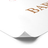 Boho Desert Baby Shower Girl Begrüßungszeichen Poster (Ecke)