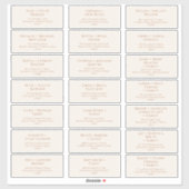 Boho Desert | Beige Wedding Guest Address Labels (Blatt)
