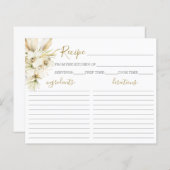 Boho Desert Brautparty Rezept Card (Vorne/Hinten)