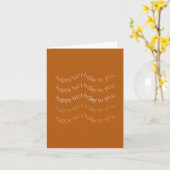 Boho Desert Burnt Orange Wavy Text Happy Birthday Karte (Gelbe Blume)