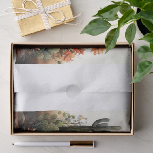 Boho Desert Cacti & Succulents Art Decoupage Seidenpapier (Geschenk)