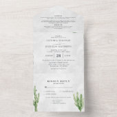 Boho Desert Cactus | Alles in einer Hochzeitsfeier All In One Einladung (Innen Boden)