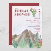 Boho Desert Cactus Arizona Brautparty Einladung (Vorne/Hinten)