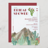 Boho Desert Cactus Arizona Brautparty Einladung (Vorne/Hinten)