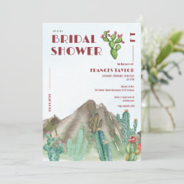 Boho Desert Cactus Arizona Brautparty Einladung
