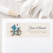 Boho Desert Cactus Arizona Wedding Return Address (Insitu)