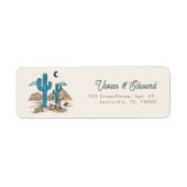 Boho Desert Cactus Arizona Wedding Return Address (Vorne)