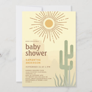 Boho Desert Cactus Baby Shower Einladung