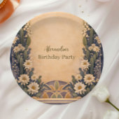 Boho Desert Cactus Birthday Pappteller