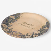 Boho Desert Cactus Birthday Pappteller (Schrägansicht)