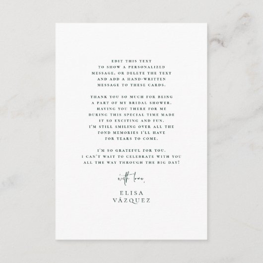 Boho Desert Cactus & Blume Fiesta Brautparty Dankeskarte (Rückseite)