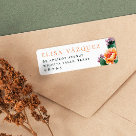 Boho Desert Cactus & Blume Rücksendeadresse