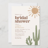 Boho Desert Cactus Brautparty Einladung (Vorderseite)