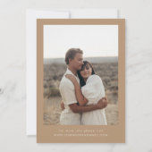 Boho Desert Cactus Retro Arizona Wedding Foto 70er Einladung (Rückseite)
