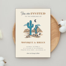 Boho Desert Cactus Retro Arizona Wedding Foto 70er