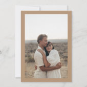 Boho Desert Cactus Retro Arizona Wedding Foto 70er Save The Date (Rückseite)