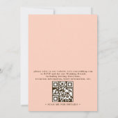Boho Desert Cactus Rustic Elegant QR Code Wedding Einladung (Rückseite)