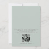 Boho Desert Cactus Rustic Elegant QR Code Wedding Einladung (Rückseite)