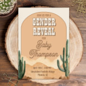 Boho Desert Cactus Southwestern Baby Gender Reveal Einladung