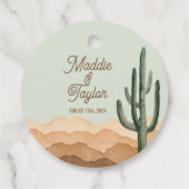 Boho Desert Cactus Southwestern Vielen Dank Geschenkanhänger (Rückseite)