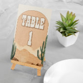 Boho Desert Cactus Southwestern Wedding or Shower Tischnummer