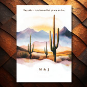 Boho Desert Cactus Sunset Western Wedding Einladung