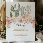 Boho Desert Cactus Wedding Begleitkarte