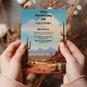 Boho Desert Cactus Wedding Einladung