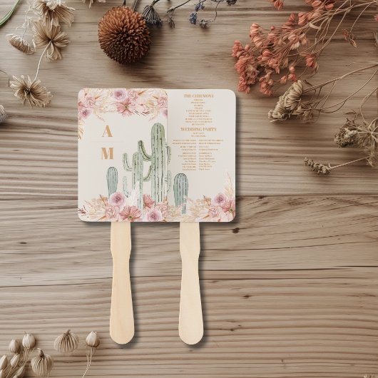 Boho Desert Cactus Wedding Fächer