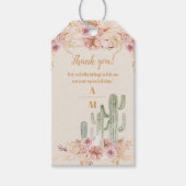 Boho Desert Cactus Wedding Geschenkanhänger (Vorderseite)