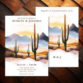 Boho Desert Cactus Western Wedding Einladung
