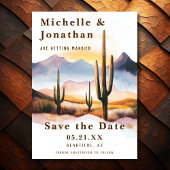 Boho Desert Cactus Western Wedding Save The Date