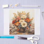 Boho Desert Floral Bouquet Art Decoupage Seidenpapier (Handwerk)