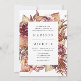 Boho Desert Floral Wedding Einladung