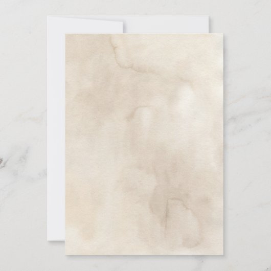 Boho Desert Floral Wedding Einladung (Rückseite)