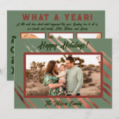 Boho Desert Green Flat Holiday Card Feiertagskarte (Vorne/Hinten)